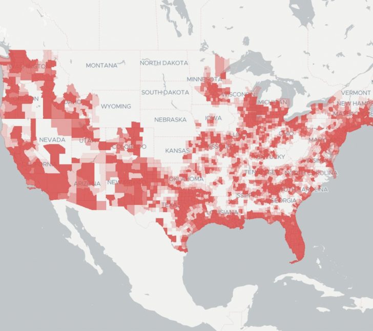 TMobile Service Broadbandnow Cell Coverage Map Texas