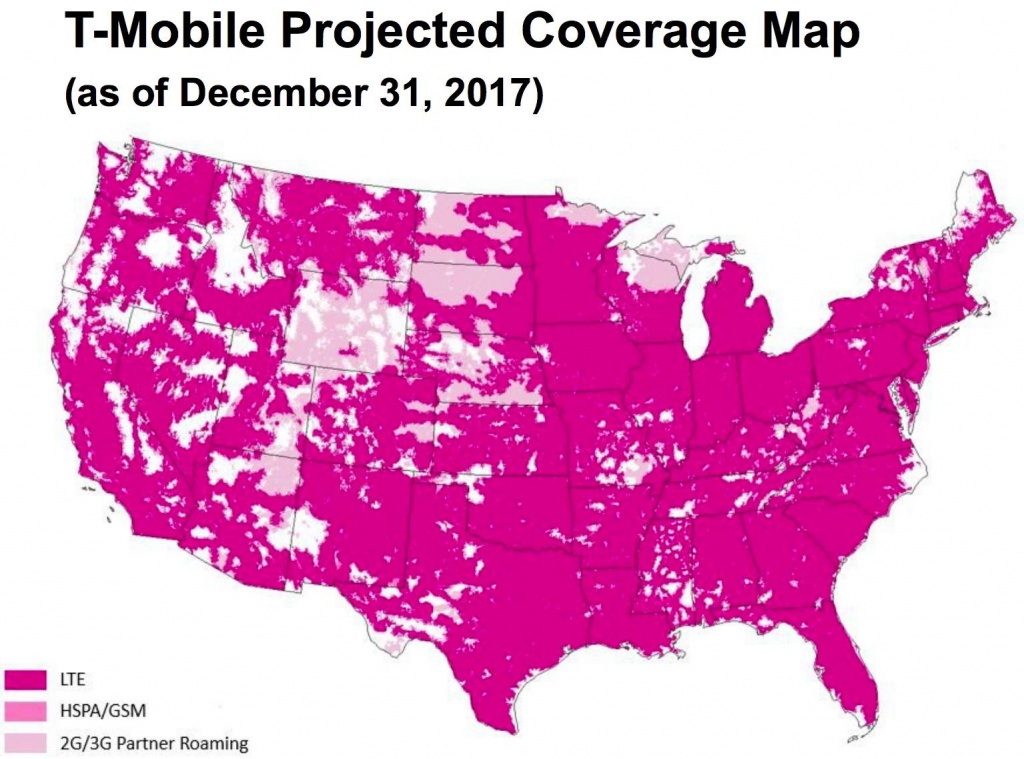 T-Mobile Projected Coverage Mapdec 31 2017 : Tmobile - Sprint Cell Coverage Map Texas