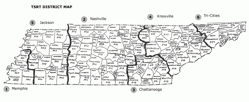 Tennessee Counties Map Printable 3672