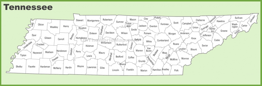 Tennessee County Map - Printable State Maps With Counties