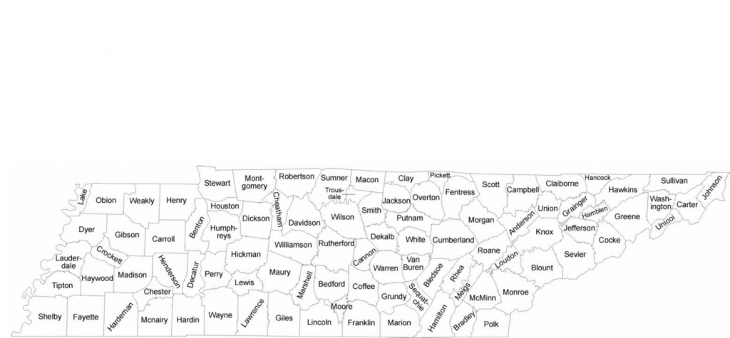 Tennessee County Map With County Names Free Download | I Wander As I - Printable Map Of Tennessee Counties
