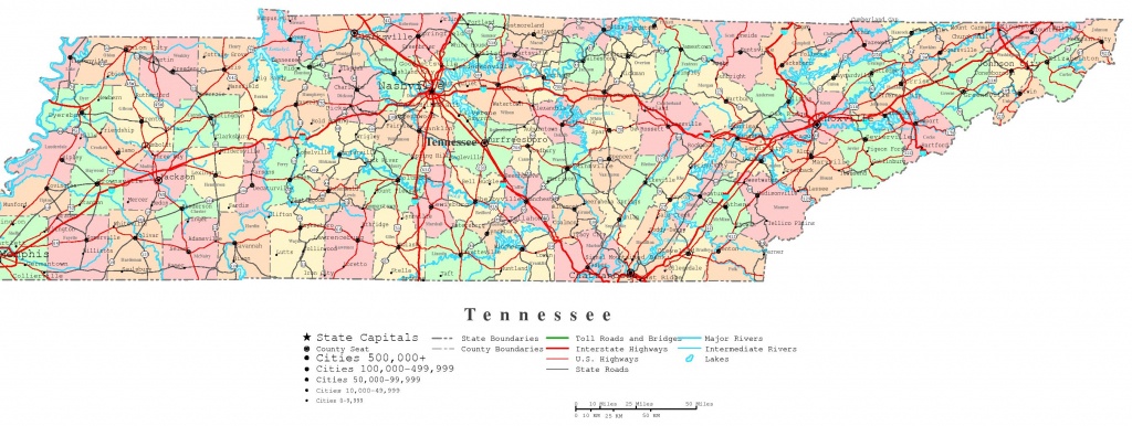 Tennessee Printable Map - Printable Map Of Tennessee Counties And Cities