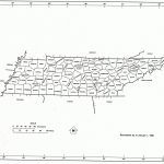 Tennessee State Map With Counties Outline And Location Of Each   Printable County Maps