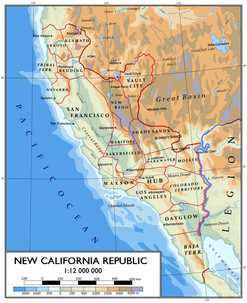 Tes And Fallout : Photo | Fallout | Map, Fallout Props, Fallout New - Map Of The New California Republic