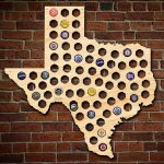 Texas Beer Cap Map Made Of Beautiful Birch Wood Tx Beer | Etsy   Texas Breweries Map