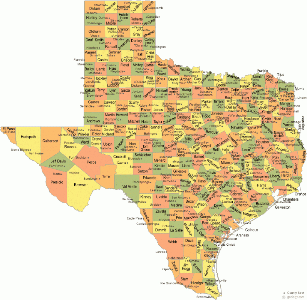Texas County Map - Map Of Central Texas Cities