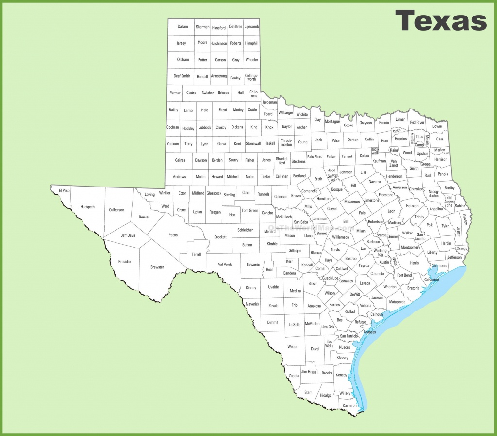 Texas County Map - Paris Texas Map