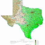 Texas Elevation Map   Texas Elevation Map By County