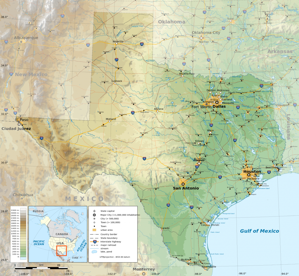 Texas Elevation Mapcounty | Woestenhoeve - Texas Elevation Map By County