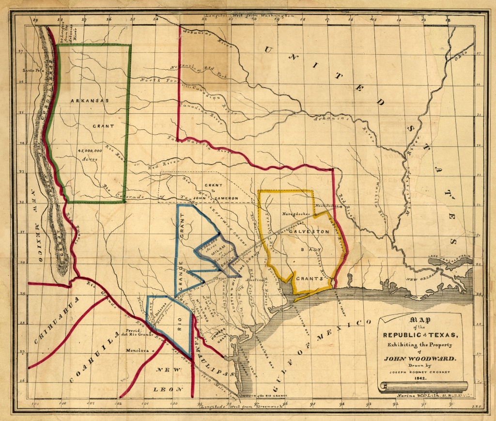 Texas Historical Maps - Perry-Castañeda Map Collection - Ut Library - Republic Of Texas Map Overlay