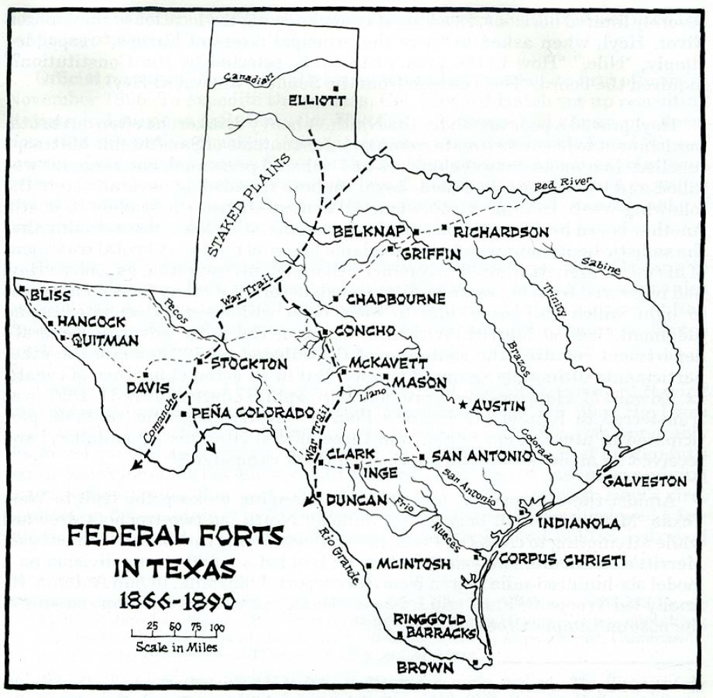 Texas Forts Trail Map Printable Maps
