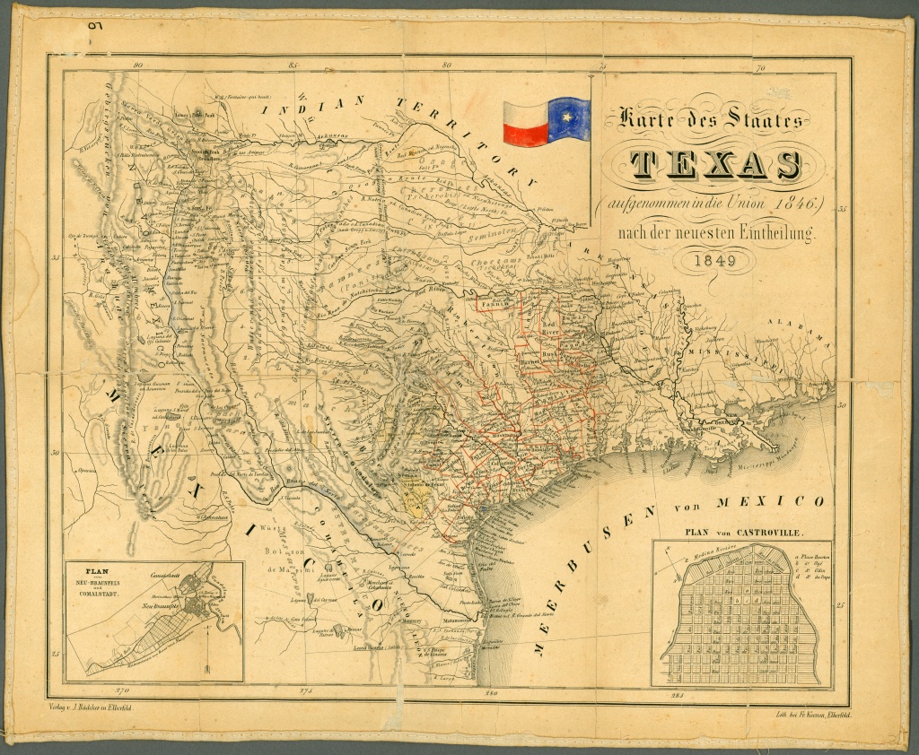 Texas Historical Maps - Perry-Castañeda Map Collection - Ut Library - Vintage Texas Map Prints
