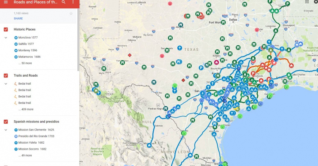 Texas History Snippets Interactive Map: Roads And Places Of The - Interactive Map Of Texas