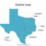 Texas Map Powerpoint Templates   Free Powerpoint Templates   State Map Of Texas Showing Cities