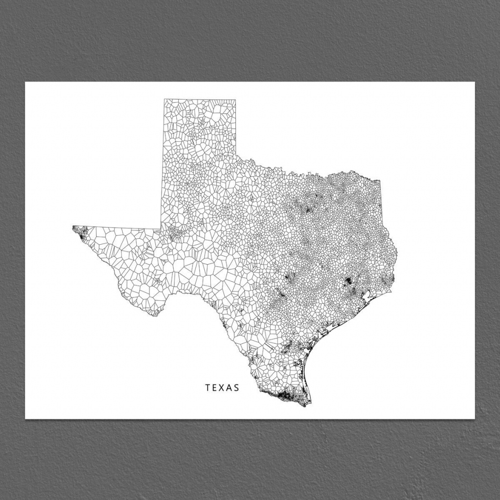 Texas Map Print Texas Wall Art Decor Tx State Geometric | Etsy - Texas Map Artwork
