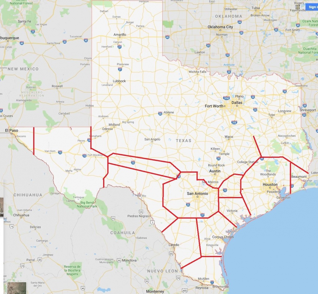 Texas Map : Texas - Alice Texas Map