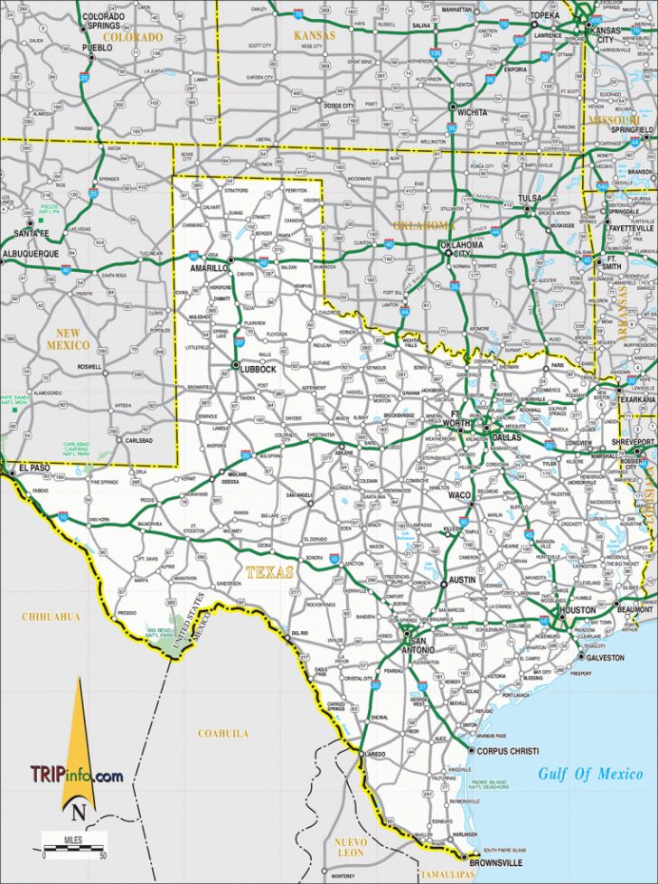 Texas Road Map Pdf