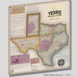 Texas Wine Country Map, Appellations & Wineries   Gallery Wrap   Framed Texas Map