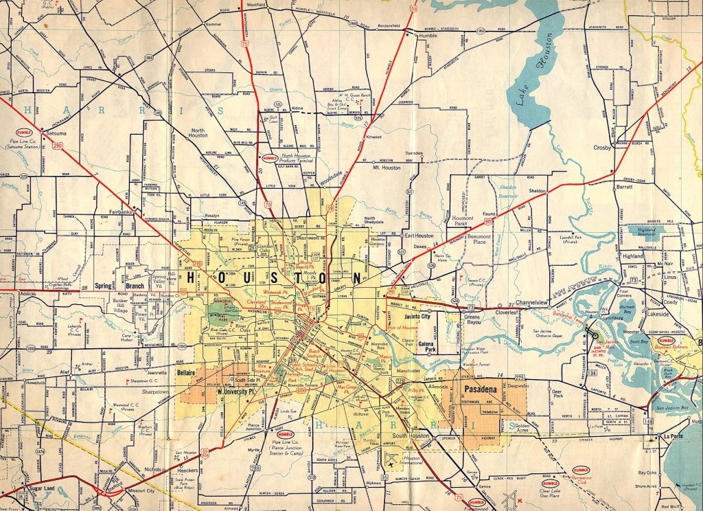 Texasfreeway &amp;gt; Houston &amp;gt; Historical Information &amp;gt; Old Road Maps - Map To Houston Texas