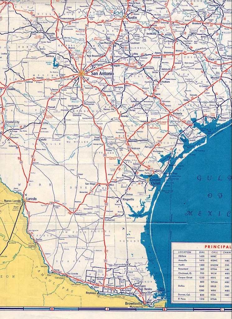 Texasfreeway &gt; Statewide &gt; Historic Information &gt; Old Road Maps - Map Of South Texas