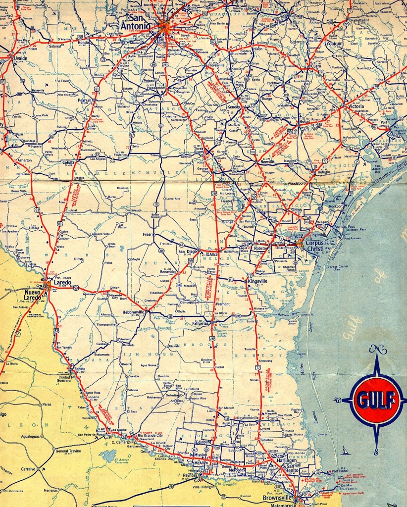 Texasfreeway &amp;gt; Statewide &amp;gt; Historic Information &amp;gt; Old Road Maps - South Texas Road Map