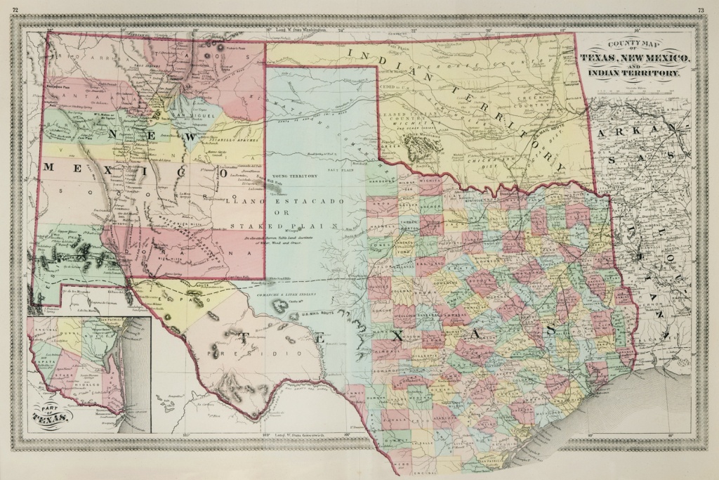 The Antiquarium - Antique Print &amp; Map Gallery - Lloyd - Texas, New - Map Of New Mexico And Texas