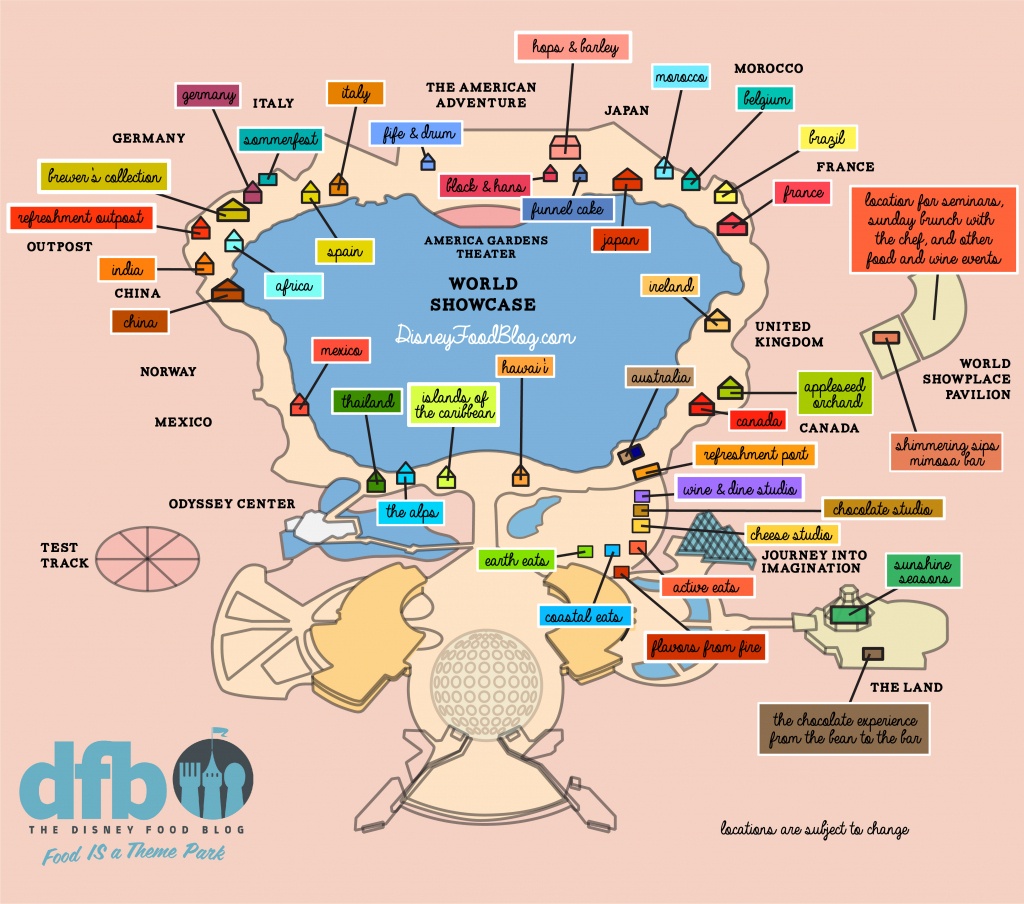 The Disney Food Blog Exclusive 2019 Epcot Food And Wine Festival Map - Printable Map Of Epcot 2015