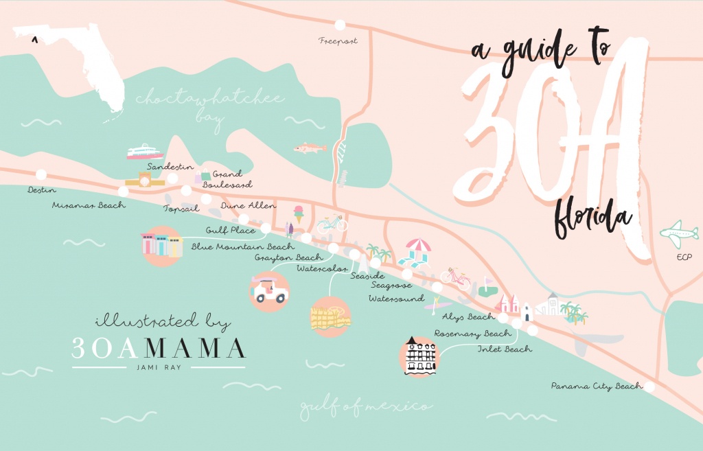 The Essential Guide To 30A - From A Local Mom - 30A Mama™ | Jami - Rosemary Florida Map