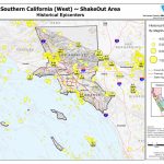 The Great California Shakeout   Southern California Coast Area   Map Of The San Andreas Fault In Southern California