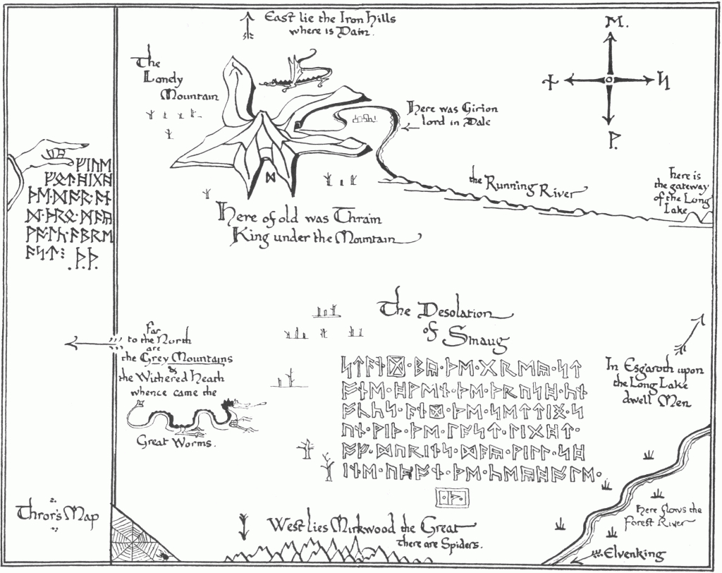 The Medieval In Middle-Earth: Thror&amp;#039;s Map « Dutch Anglo-Saxonist - Thror&amp;#039;s Map Printable