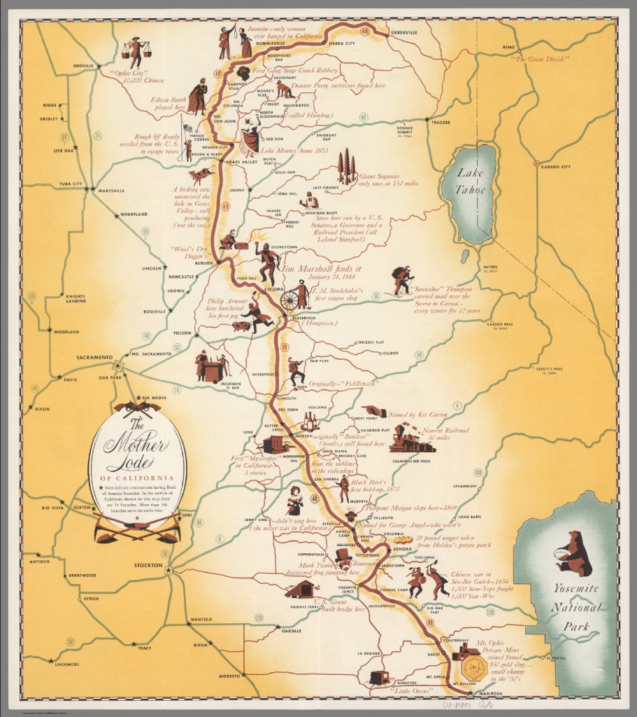 The Mother Lode Of California. - David Rumsey Historical Map Collection - California Mother Lode Map
