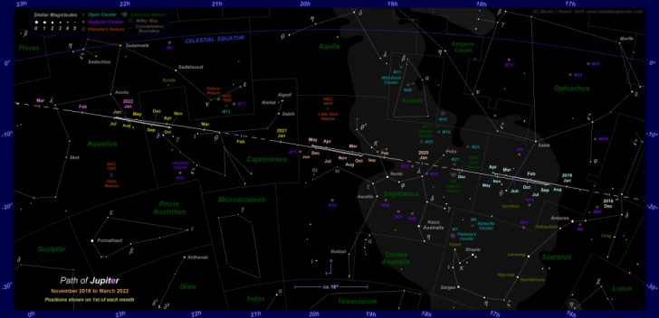 Southern California Night Sky Map