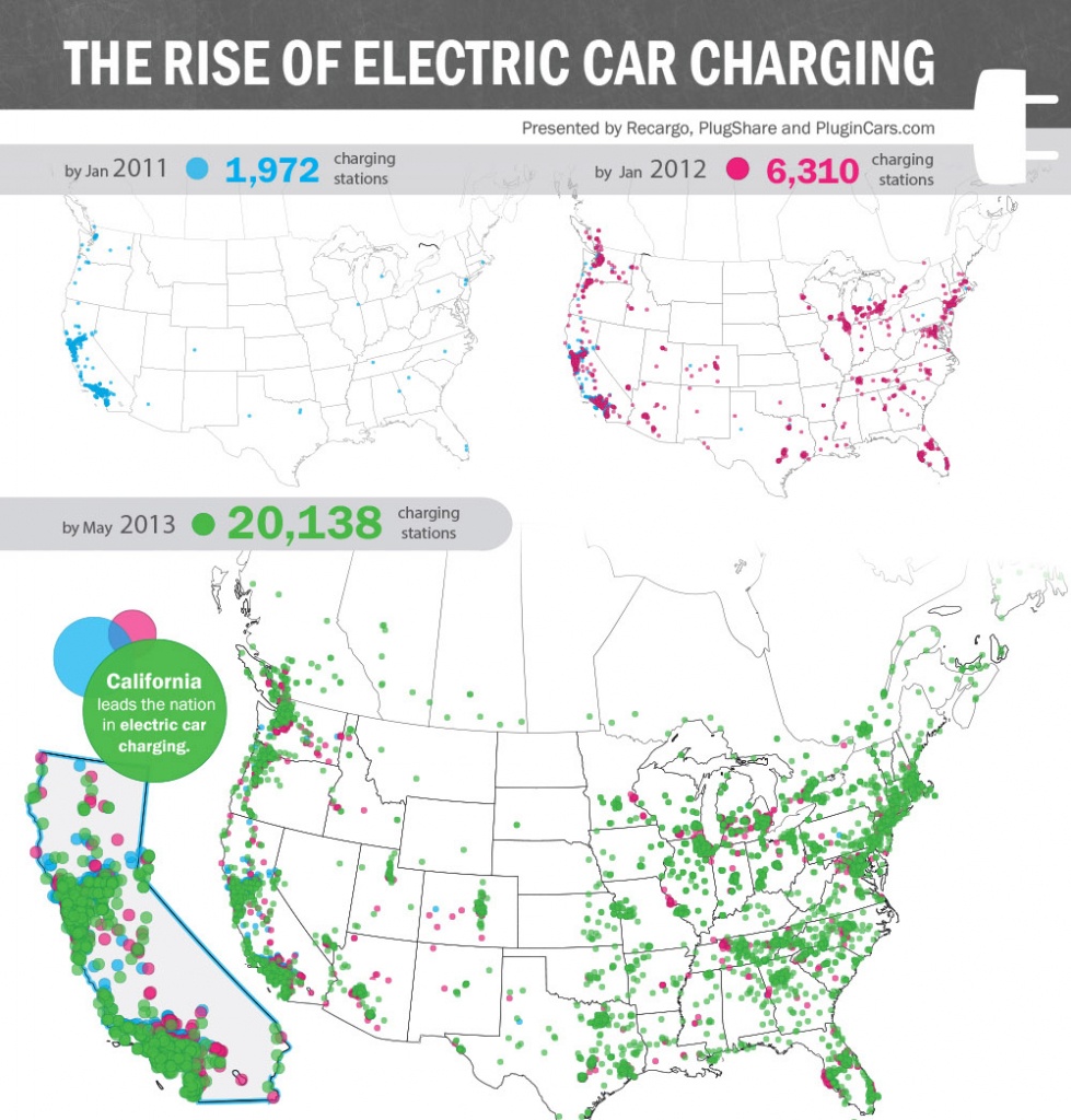 The Rise Of Electric Car Charging Stations | Solar Energy Usa Blog - Charging Station Map California