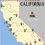The Ultimate Road Trip Map Of Places To Visit In California   Hand   California Sightseeing Map