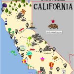 The Ultimate Road Trip Map Of Places To Visit In California   Hand   Driving Map Of California