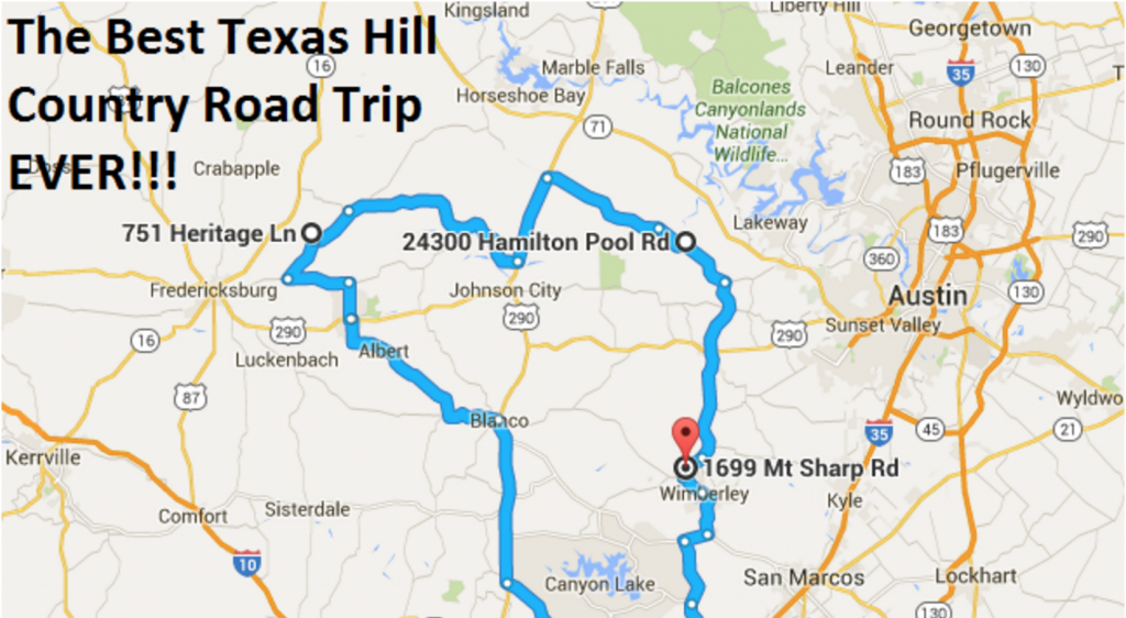 The Ultimate Texas Hill Country Road Trip - Texas Hill Country Map