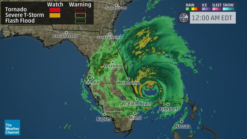 The Weather Channel On Twitter: &amp;quot;hurricane #matthew Producing 70+ - Weather Channel Florida Map