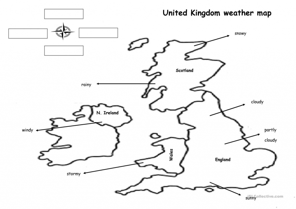 The Weather Map Worksheet - Free Esl Printable Worksheets Made - Printable Weather Maps For Students