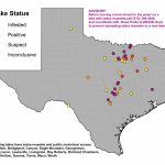 The Zebra Mussel Threat   Texas Lakes Map
