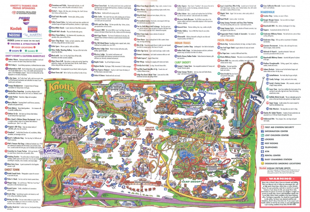 Theme Park Brochures Knott&amp;#039;s Berry Farm - Theme Park Brochures - Knotts Berry Farm Map California