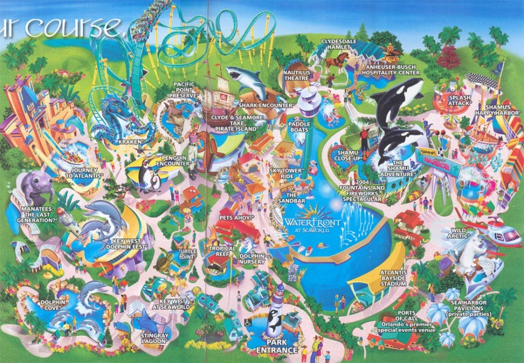 Theme Park Brochures Sea World Orlando - Theme Park Brochures - Seaworld Map Orlando Florida