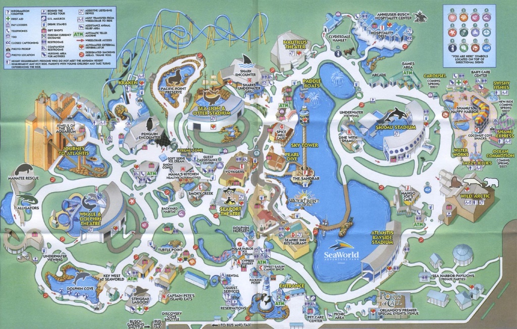 Theme Park Brochures Sea World Orlando - Theme Park Brochures - Seaworld Map Orlando Florida