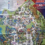 Theme Park Brochures Six Flags Great America In California S Map At   California\'s Great America Map 2018