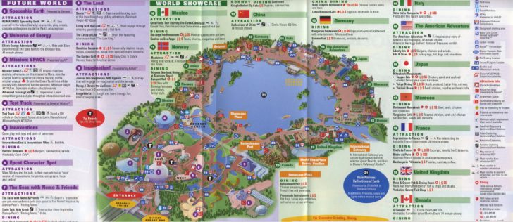 Printable Map Of Epcot 2015