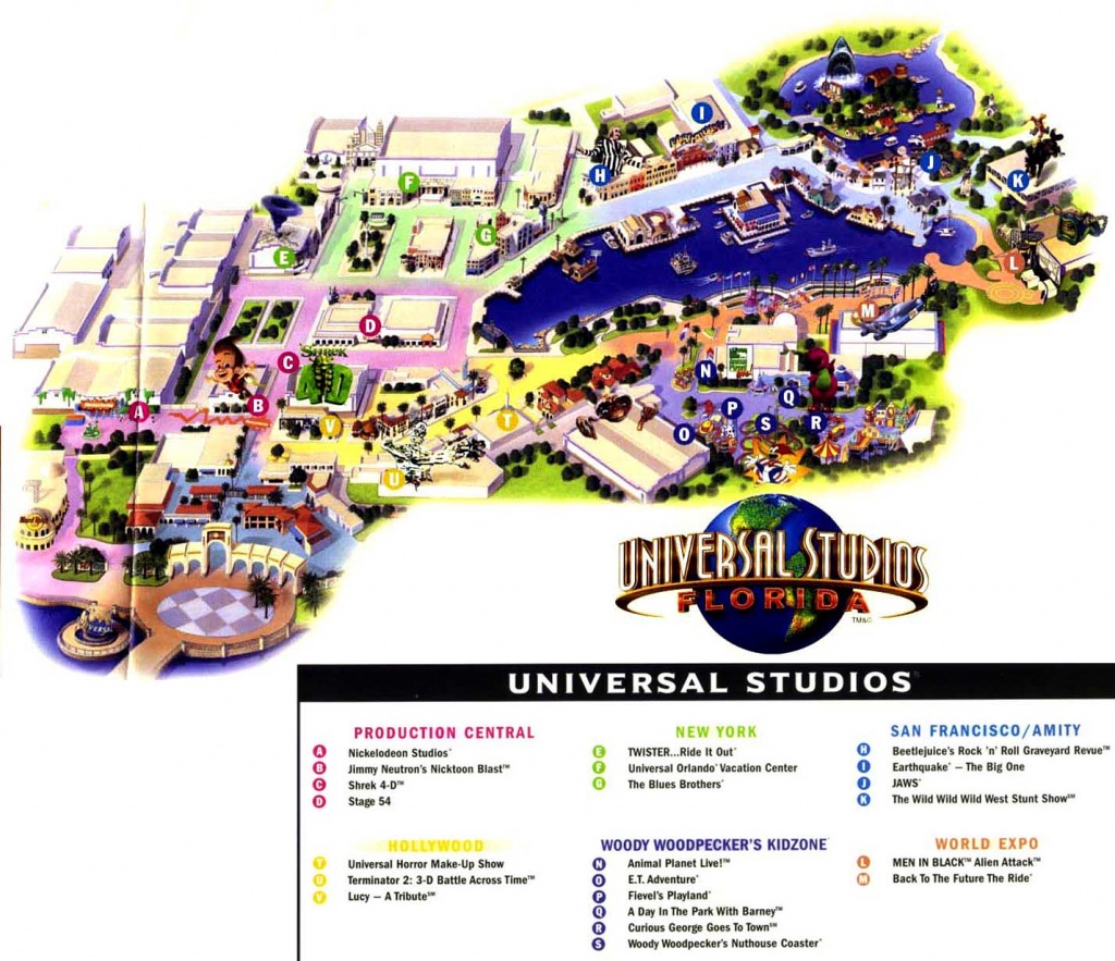 Theme Park Page - Park Map Archive - Universal Studios Florida Park Map