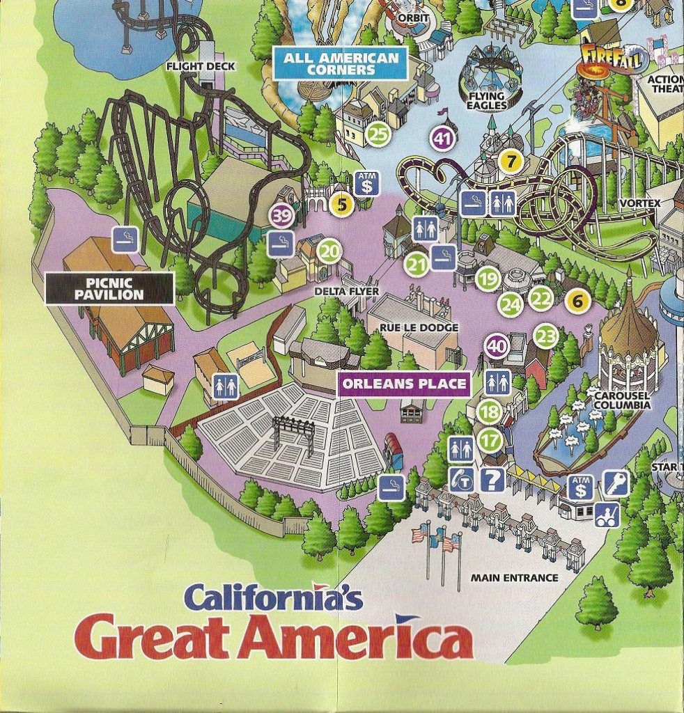 Theme Park Review • California Great America (Cga) Discussion Thread - California&amp;amp;#039;s Great America Map