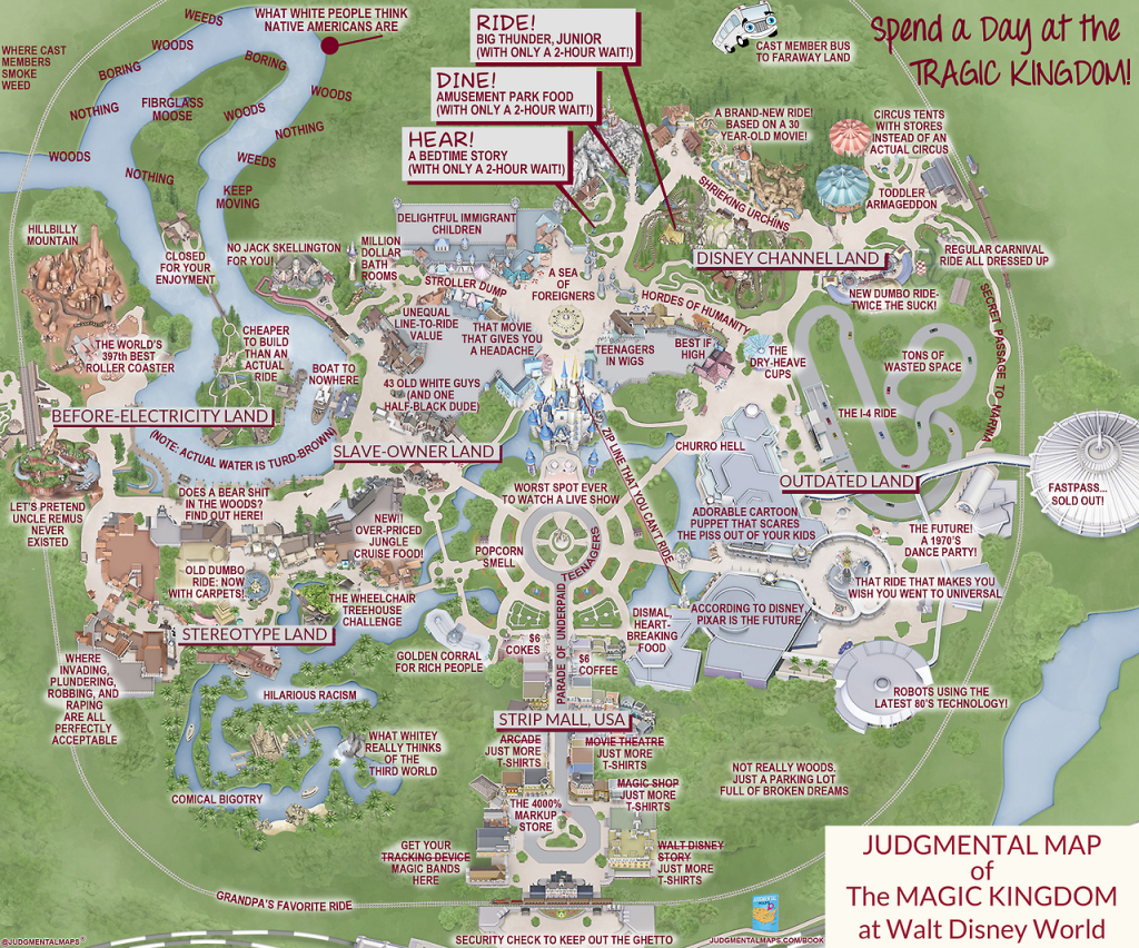 This &amp;#039;judgmental Map&amp;#039; Of Magic Kingdom Is Pretty Accurate | Blogs - Disney Florida Maps 2018