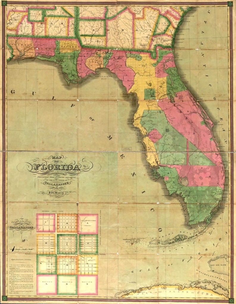 This Map Is Of Florida In The 1800&amp;#039;s. | St. Augustine Primary Source - Vintage Florida Maps For Sale