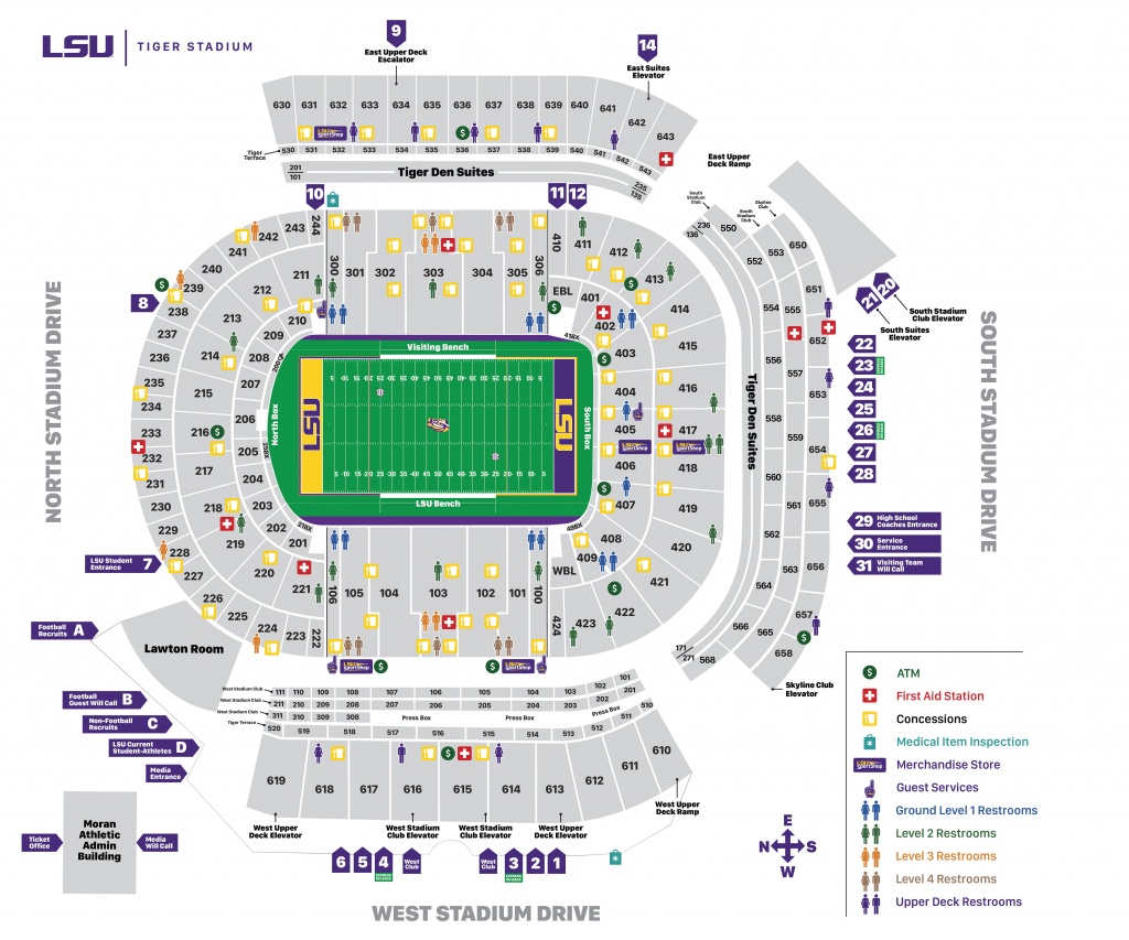 Tiger Stadium Seating Chart - Lsusports - The Official Web Site - University Of Florida Football Stadium Map