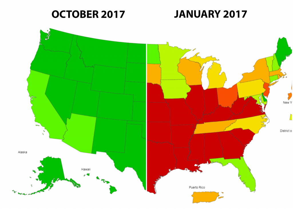 Time-Lapse Map Shows How Texas Helped Get Everyone Sick - Houston - Texas Flu Map 2017